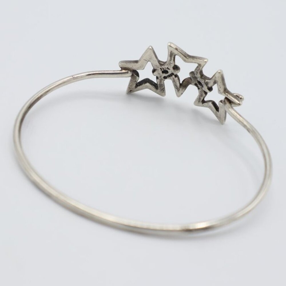 Tiffany & Co Triple Star Bangle Bracelet 925 Silver Accessories